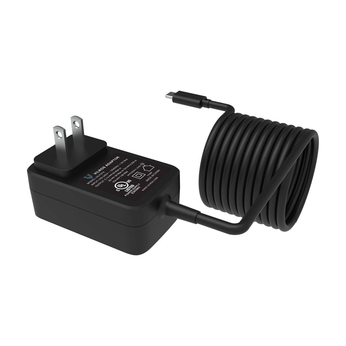 Vilros 27W -5V/5A Raspberry Pi 5 Compatible USB-C Power Supply