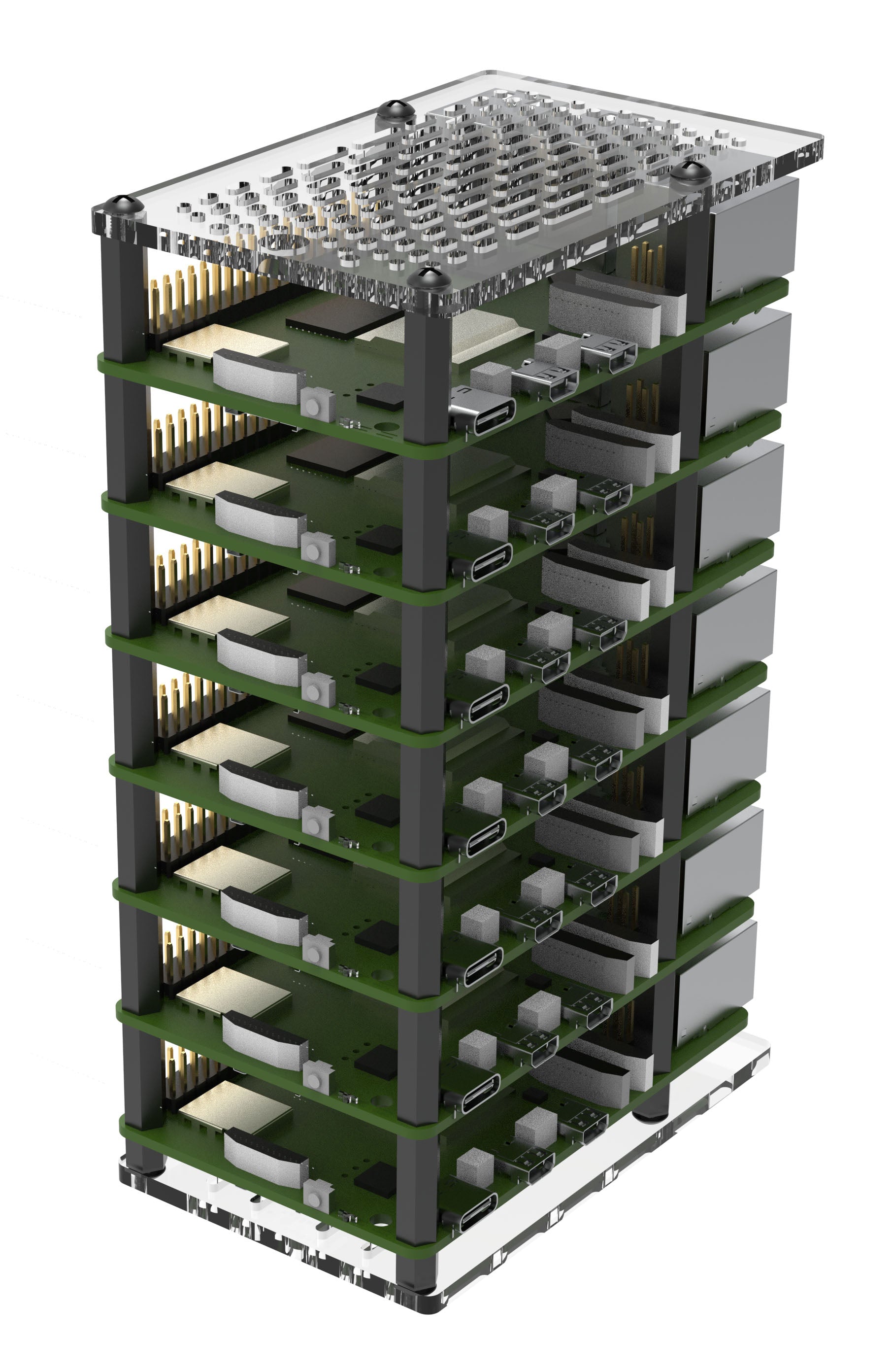 Vilros Raspberry Pi 5 Compatible Cluster Tower Stackable Case – Vilros.com