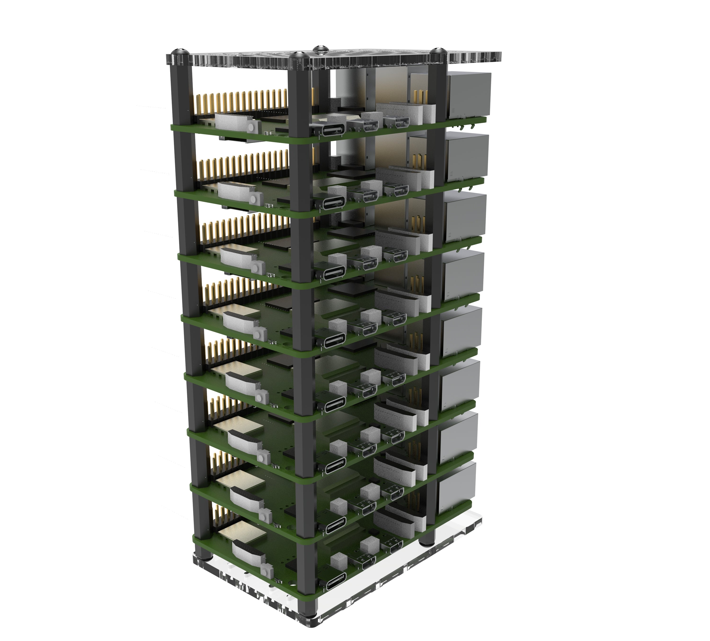 Vilros Raspberry Pi 5 Compatible Cluster Tower Stackable Case – Vilros.com