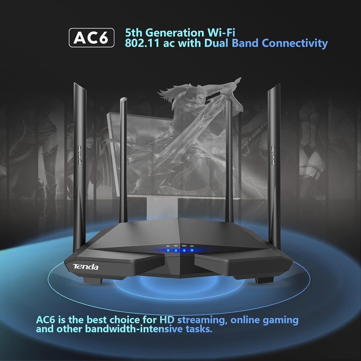 Tenda AC1200 Smart WiFi Router