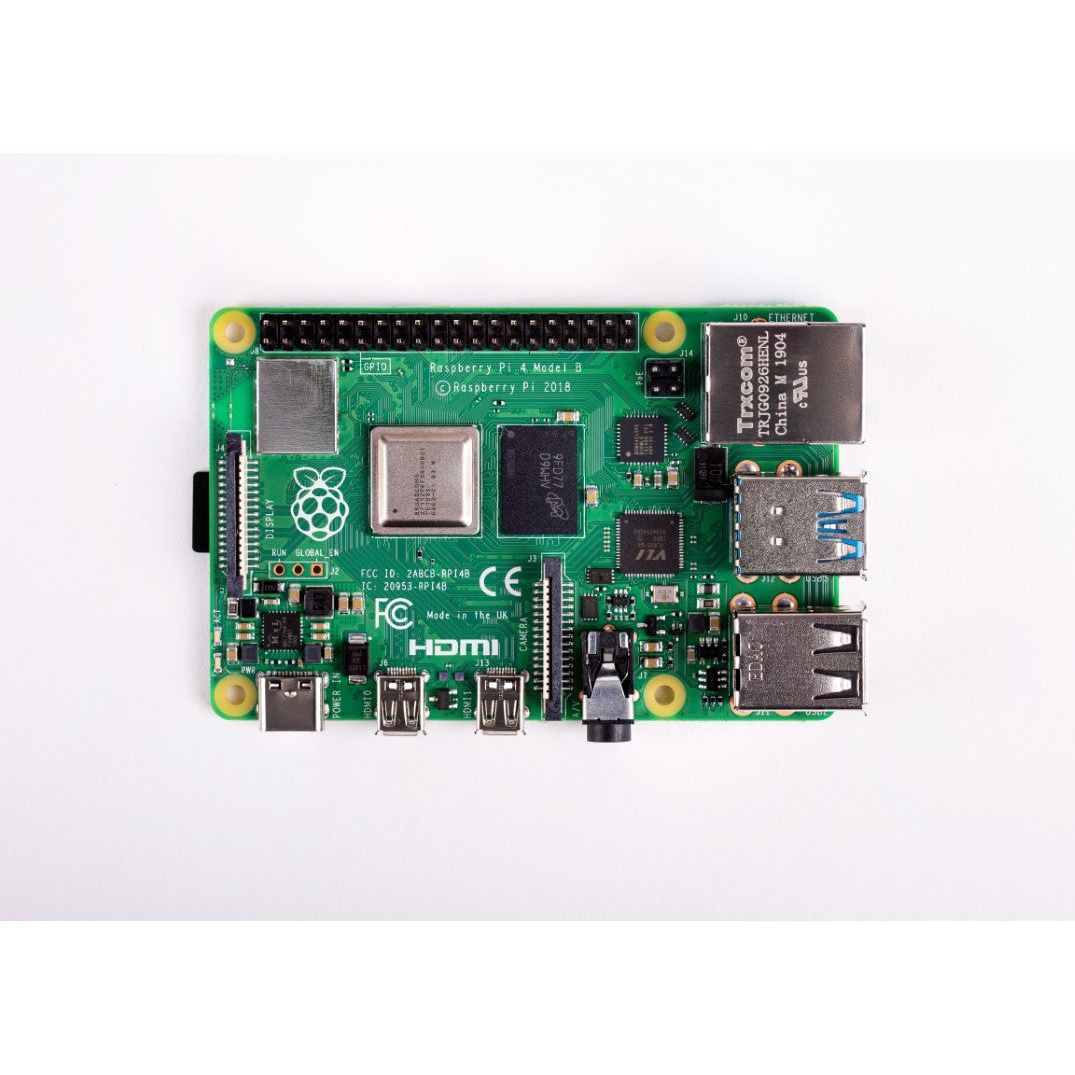 Raspberry Pi 4 Model B with HDMI Female to Micro HDMI Male Adapter-USB-USB-C Adapter-Heatsink