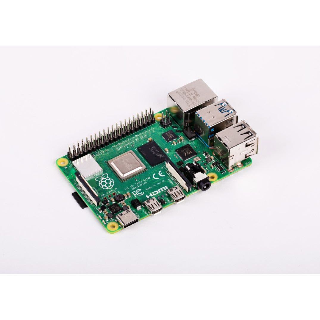 Raspberry Pi 4 Model B with HDMI Female to Micro HDMI Male Adapter-USB-USB-C Adapter-Heatsink