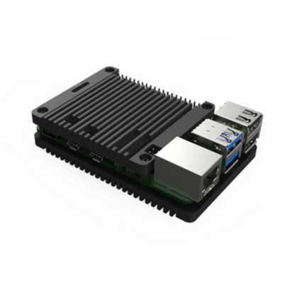 EDATEC Raspberry Pi 5 Passive Cooling Open Aluminum CNC Case