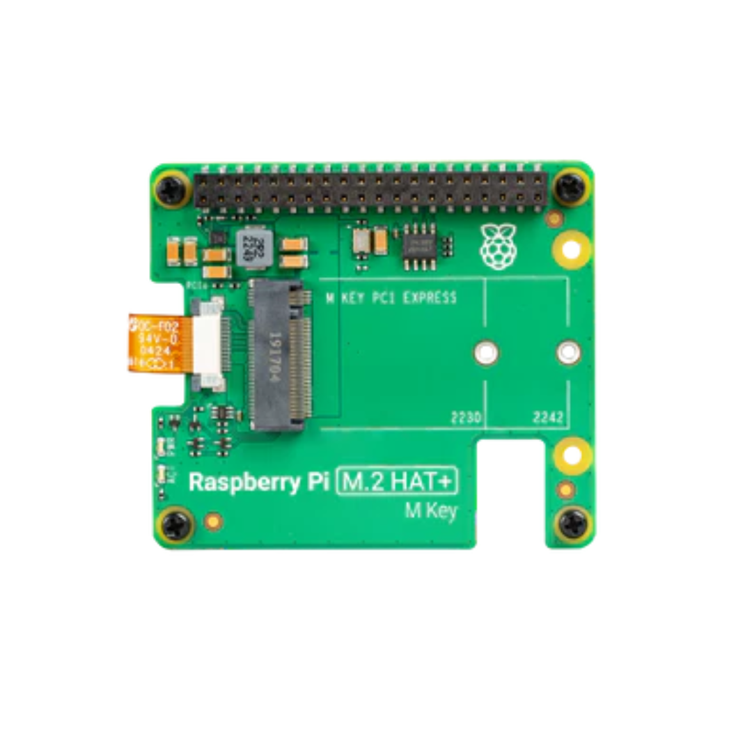 Raspberry Pi M.2 HAT+ – NVMe SSD & AI-versneller – PCIe 2.0 Interface – Voor Raspberry Pi 5 – 2230/2242 Vormfactor