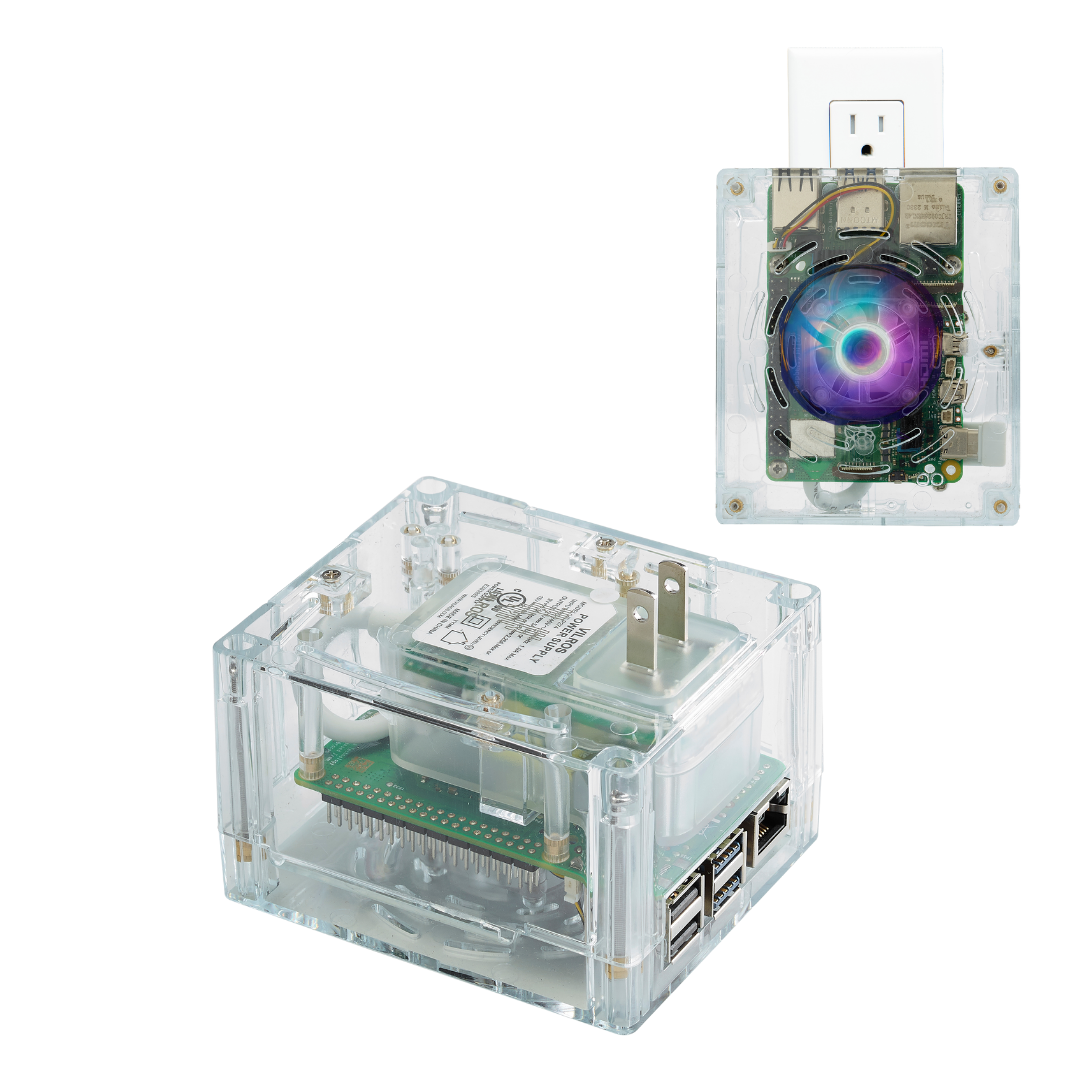 Vilros Plug 'n' Pi for Raspberry Pi 5 - A Raspberry Pi Case and Power Supply All in one Solution -Ideal for Raspberry Pi 5 SSH Usage