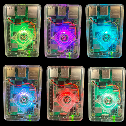 Vilros GLOWCOOL Clear Transparent ABS case For Raspberry Pi 5 With LED Fan