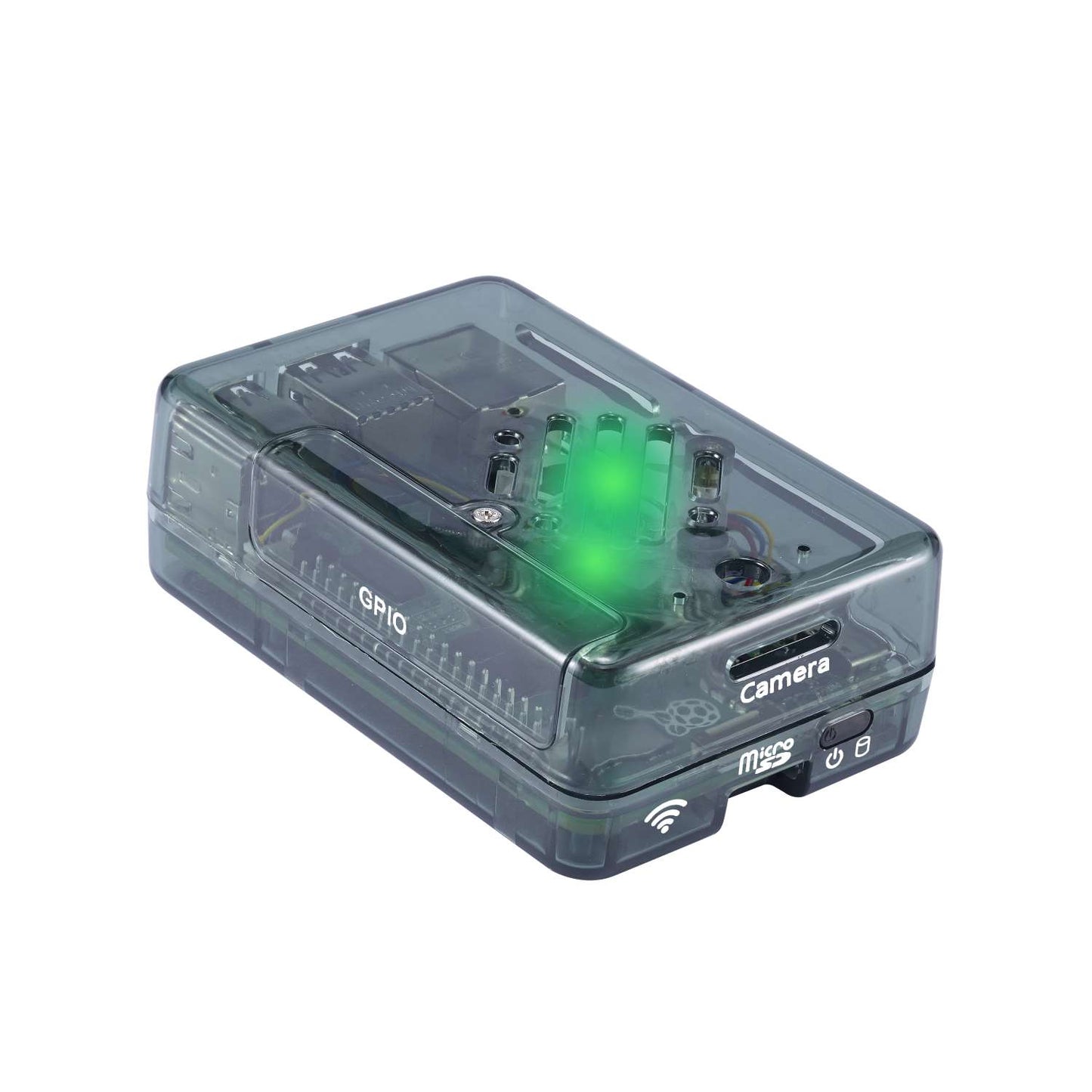 Vilros GLOWCOOL Clear Transparent ABS case For Raspberry Pi 5 With LED Fan