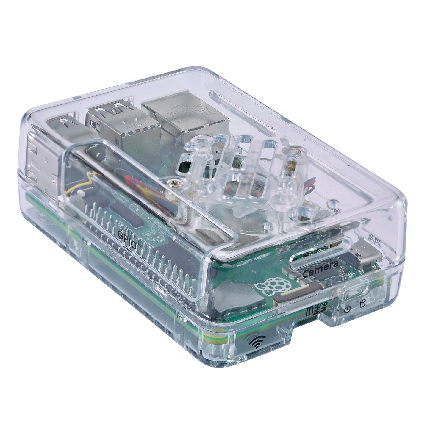 Vilros GLOWCOOL Clear Transparent ABS case For Raspberry Pi 5 With LED Fan