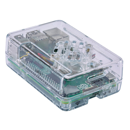 Vilros GLOWCOOL Clear Transparent ABS case For Raspberry Pi 5 With LED Fan
