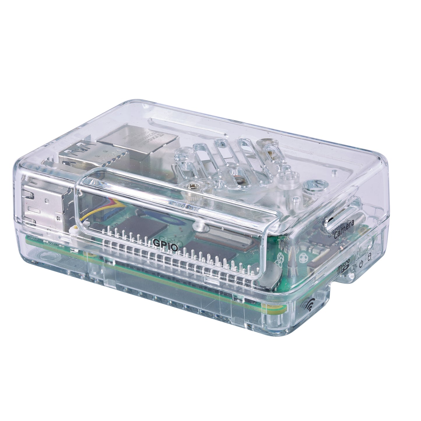 Vilros GLOWCOOL Clear Transparent ABS case For Raspberry Pi 5 With LED Fan