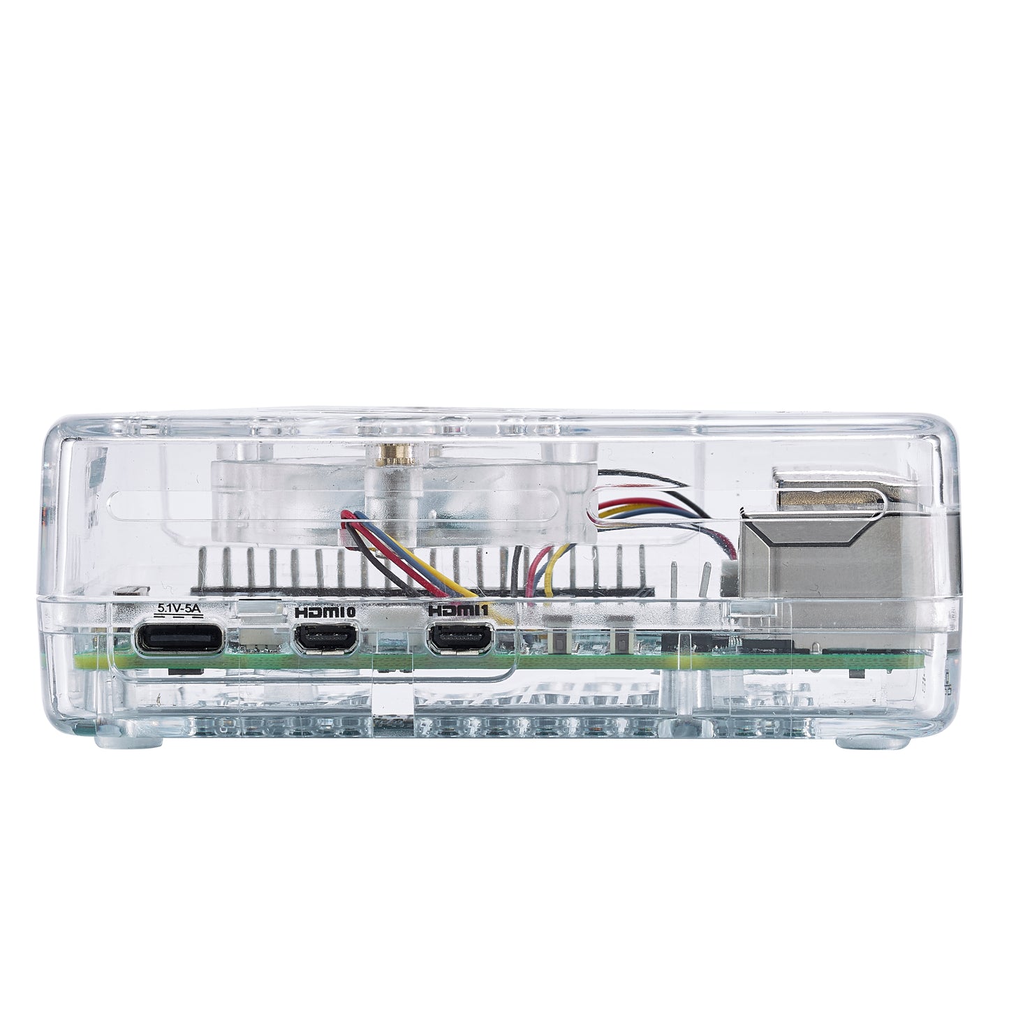 Vilros GLOWCOOL Clear Transparent ABS case For Raspberry Pi 5 With LED Fan