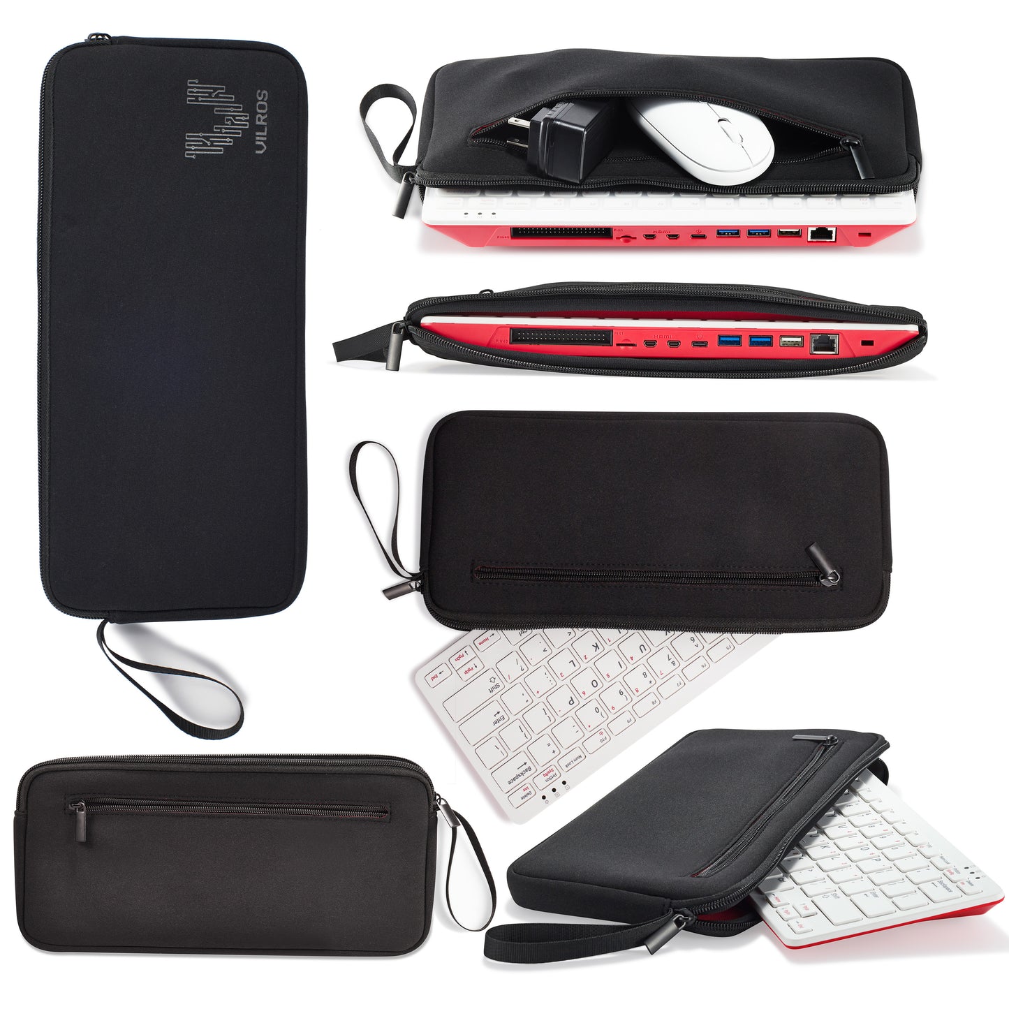 Neoprene Case/Sleeve For Raspberry Pi 400/500 With Accessory storage pocket
