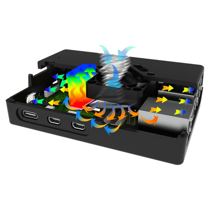 Vilros Raspberry Pi 5 Compatible Aluminum Alloy Case with Passive & Active Cooling