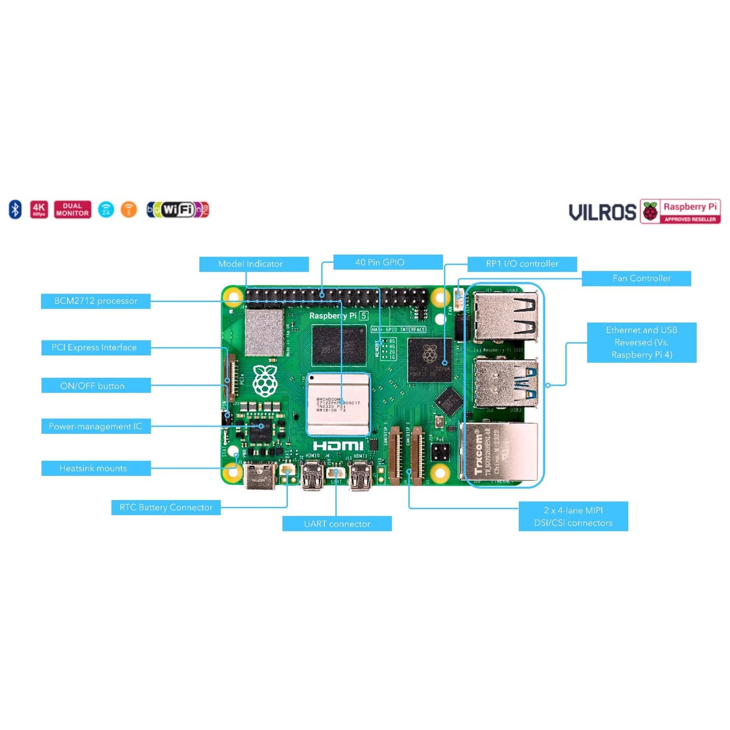 Vilros Raspberry Pi 5 Complete Starter Kit