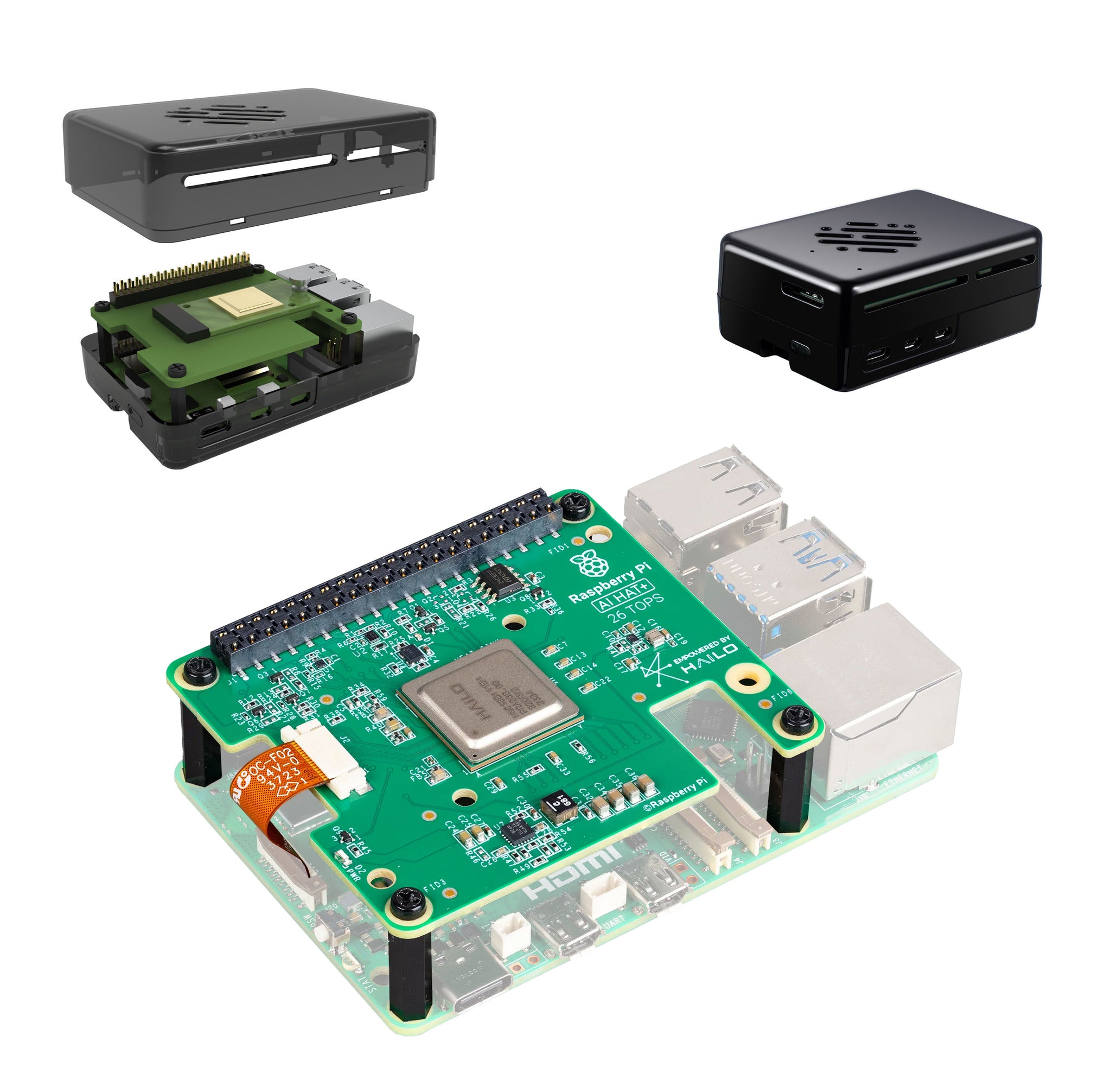 拡張カード Raspberry Pi AI HAT+ 13 TOPS Raspberry Pi AI Hat Plus 13 TOPS - Micro Center