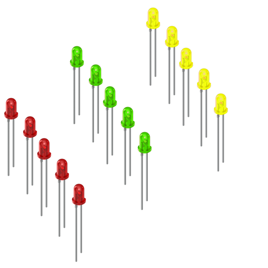 5mm LED Set-Includes 5x Red, 5x Yellow, 5x Green