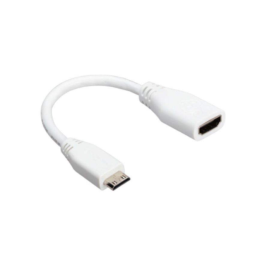 Mini HDMI Male to Standard HDMI Female Cable For Pi Zero - Vilros.com