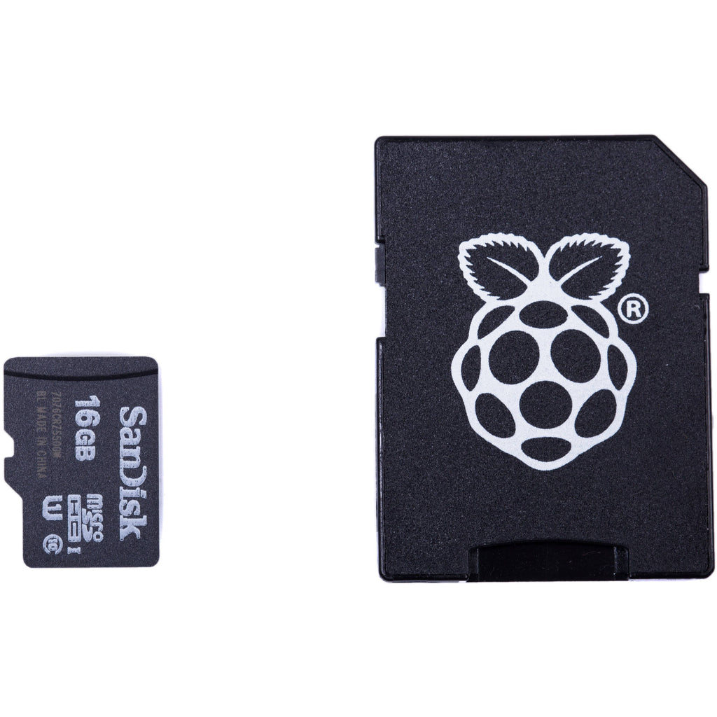 Official Raspberry Pi Foundation 16GB A1 Class 10 Micro SD Card Preprogrammed With NOOBS/Raspbian & Micro SD-SD adapter - Vilros.com