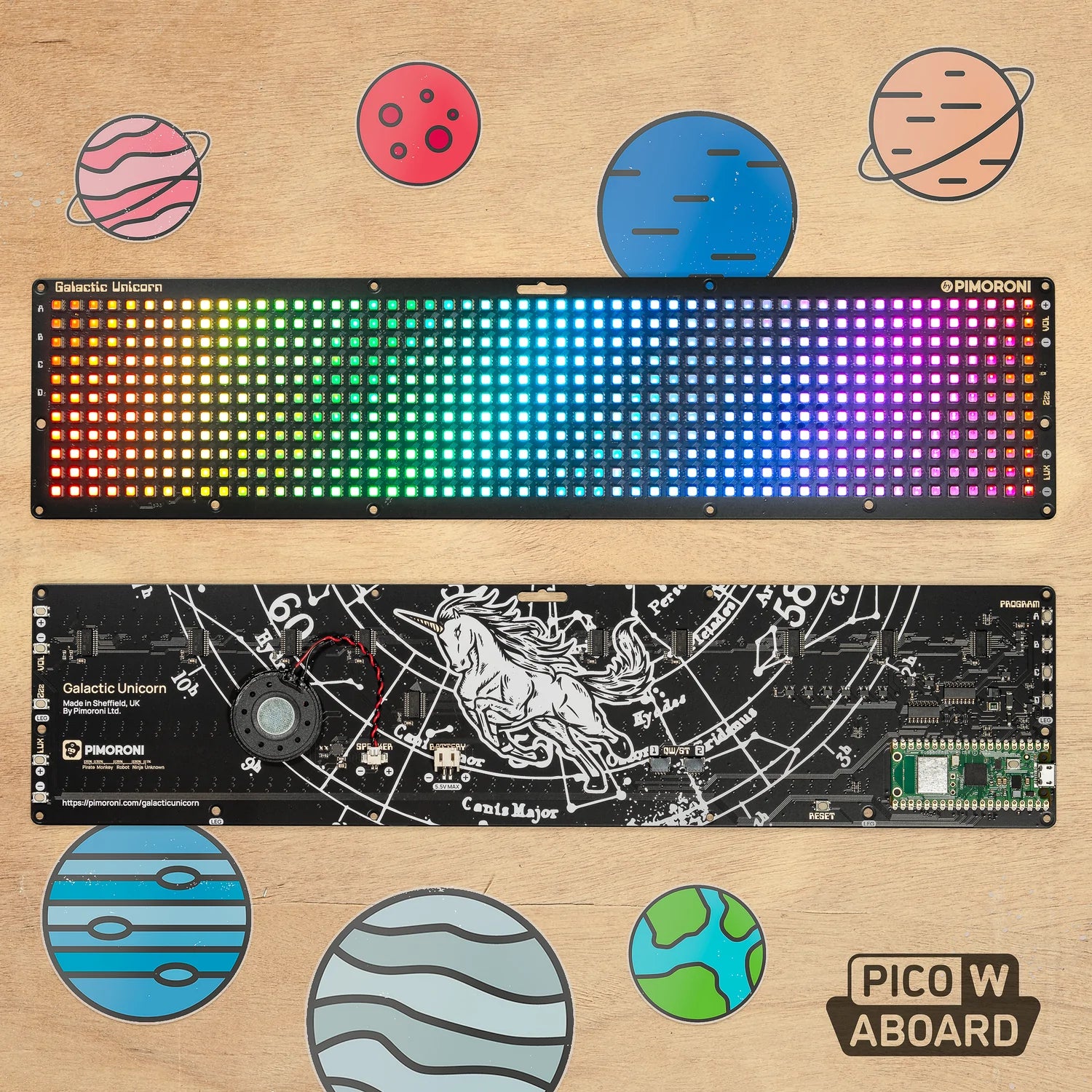 Pimoroni Galactic Unicorn (Pico W Aboard) - Vilros.com