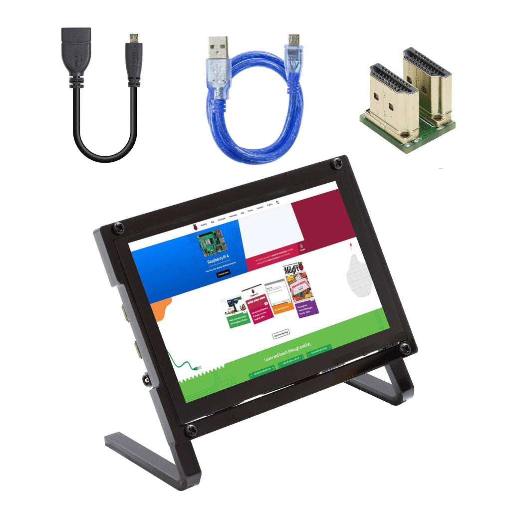 UCTRONICS 5 Inch Raspberry Pi Compatible 800×480 Portable Capacitive HDMI LCD Display Touchscreen Monitor with Prop Stand - Vilros.com