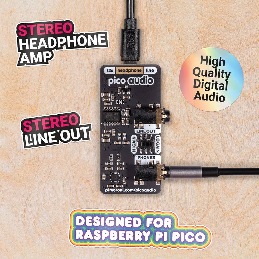 Pimoroni Pico Audio Pack (Line-Out and Headphone Amp) - Vilros.com