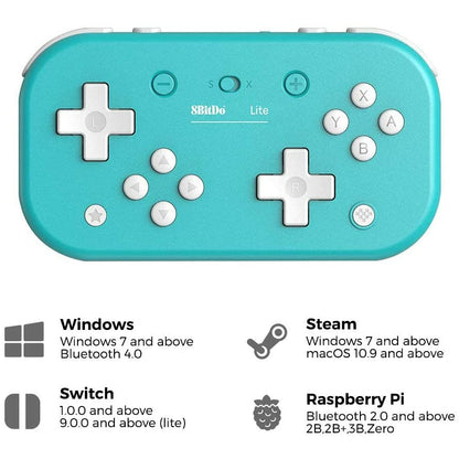 8Bitdo Lite Bluetooth Gamepad-(Turquoise Edition) - Vilros.com