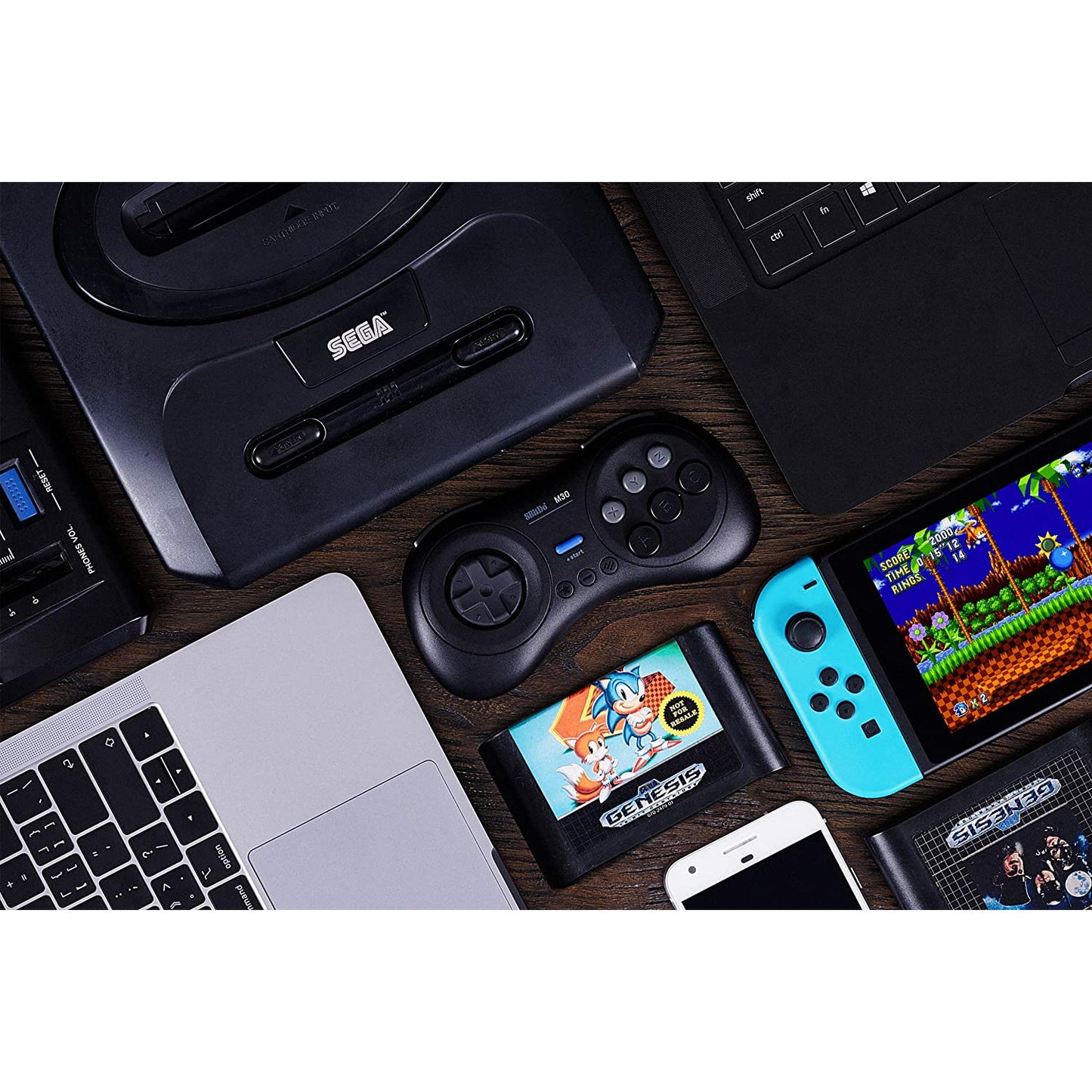 8Bitdo M30 Bluetooth Gamepad for Switch, PC, macOS and Android with Sega Genesis & Mega Drive Style - Vilros.com