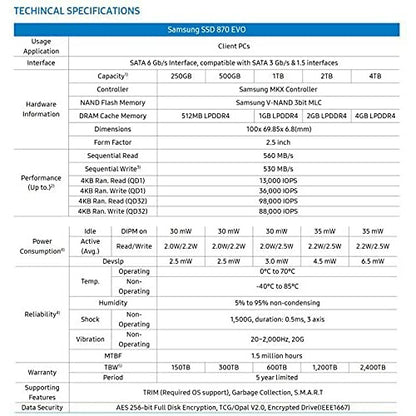 Samsung 870 EVO 2.5” SSD - Vilros.com