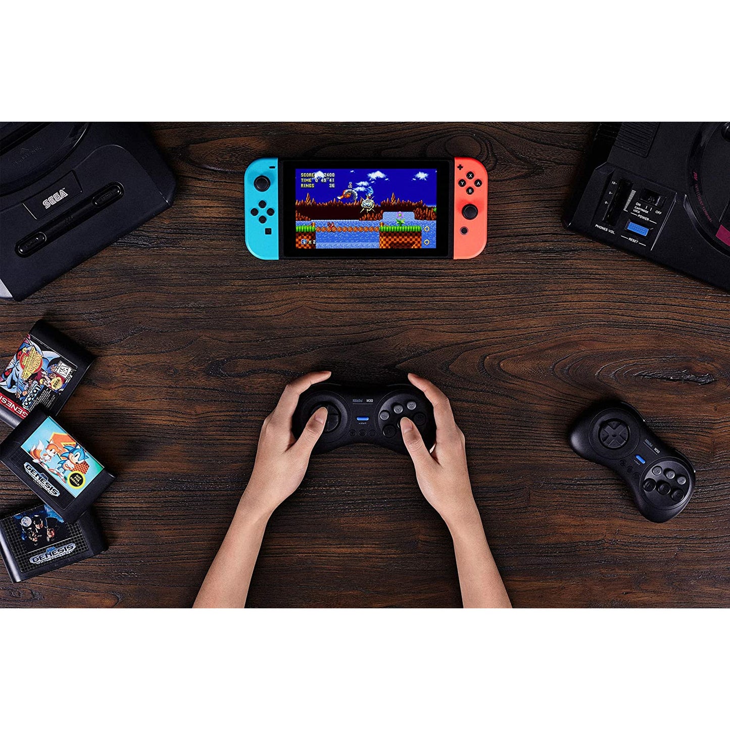 8Bitdo M30 Bluetooth Gamepad for Switch, PC, macOS and Android with Sega Genesis & Mega Drive Style - Vilros.com