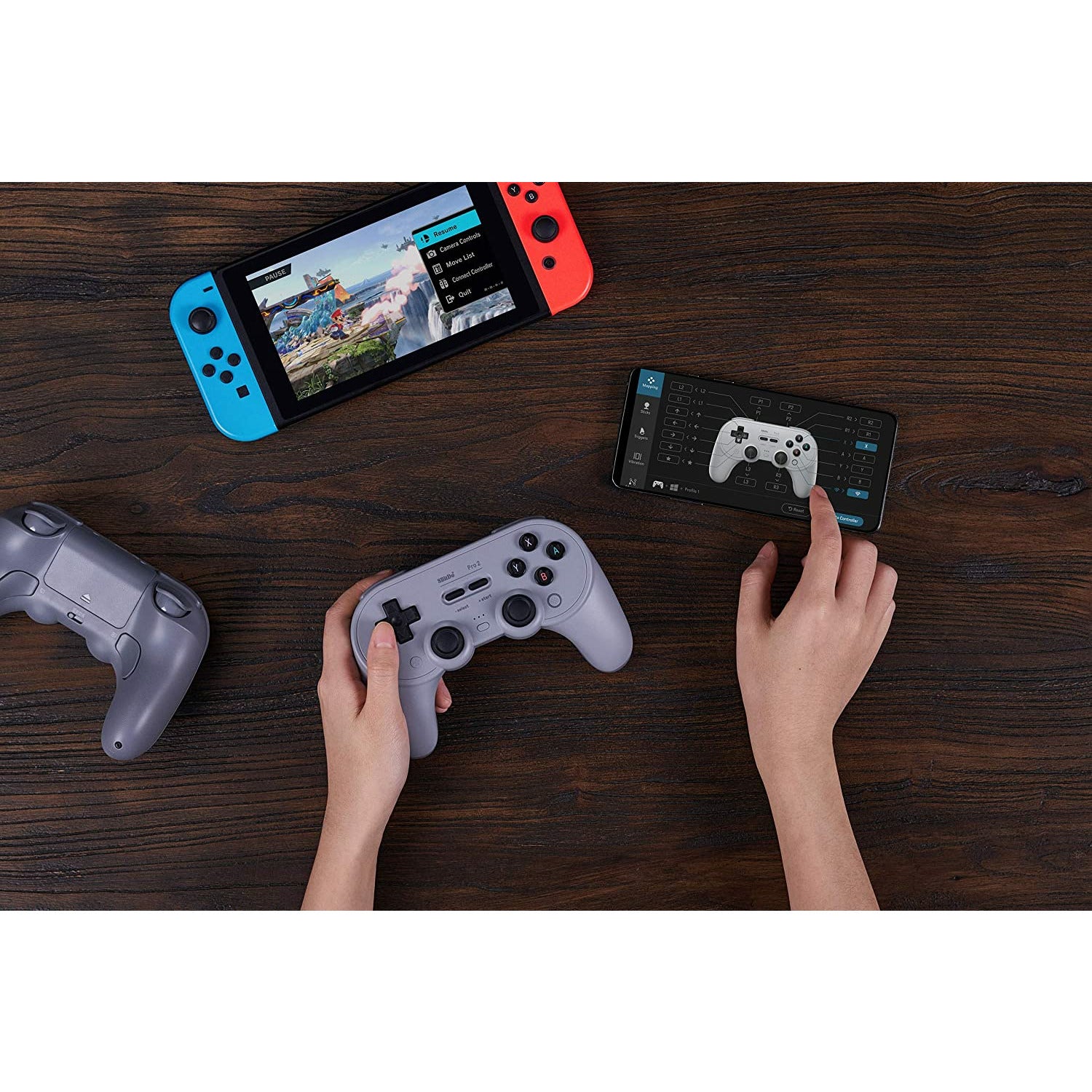 8BitDo Pro Bluetooth Controller for Switch/Switch OLED, PC