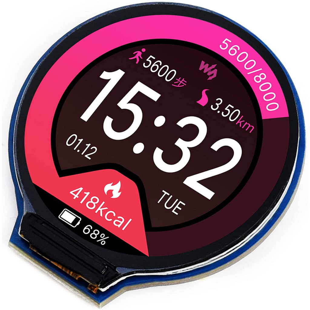 Waveshare 240×240, General 1.28inch Round LCD Display Module, 65K RGB - Vilros.com
