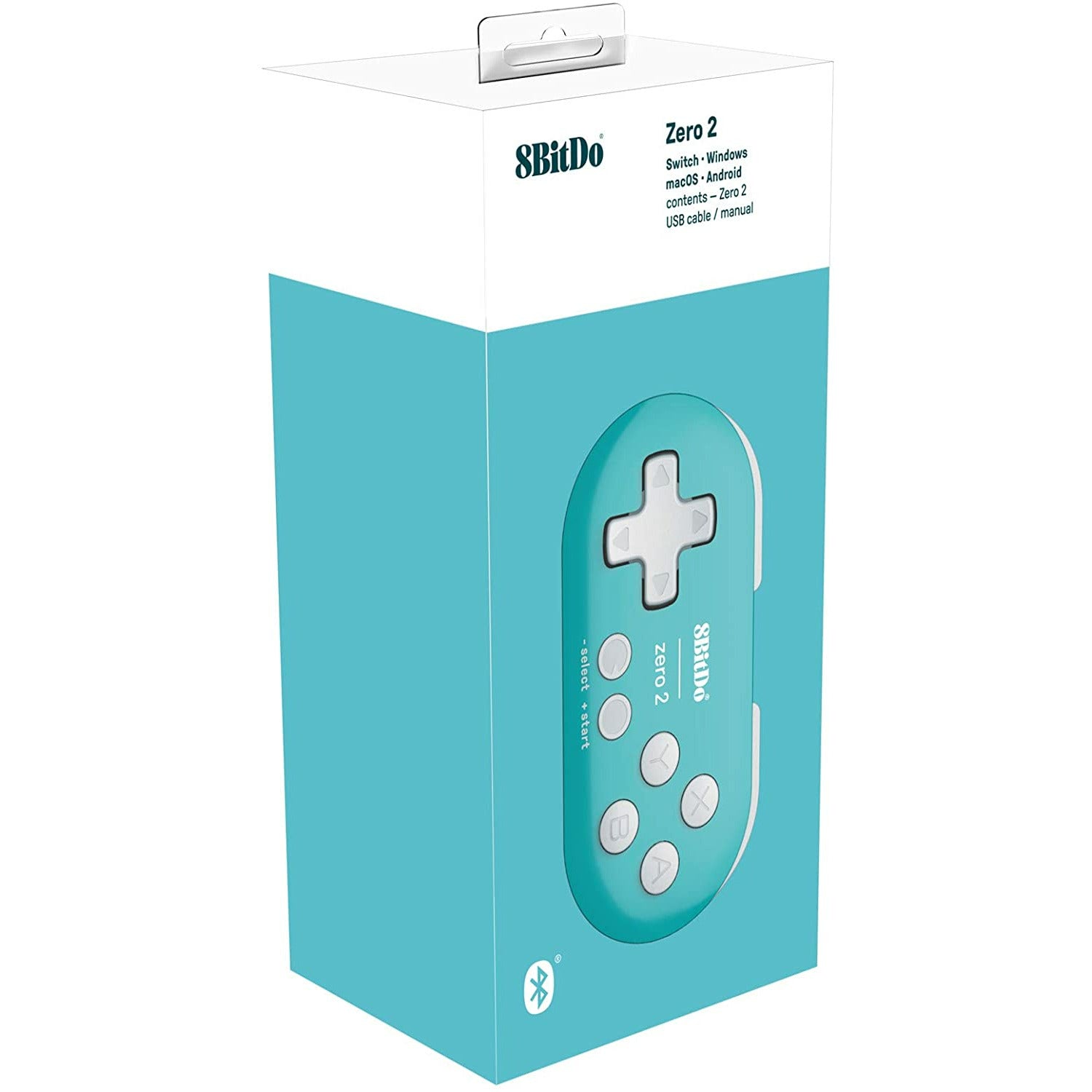 8Bitdo Zero 2 Mini Bluetooth Gamepad for Switch Windows Android MacOS Steam Raspberry Pi (Turquoise) - Vilros.com