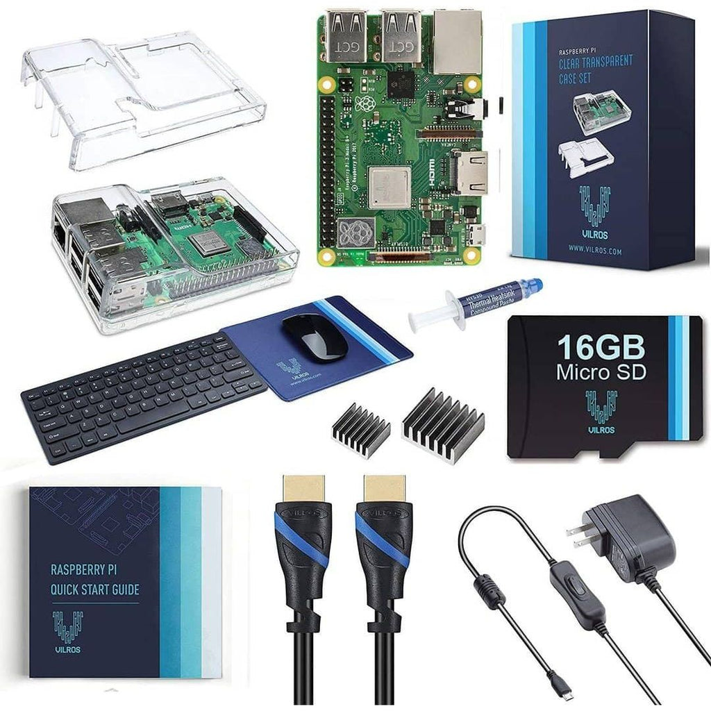 Vilros Raspberry Pi 3 Model B Plus Complete Starter Kit with Keyboard and Mouse - Vilros.com