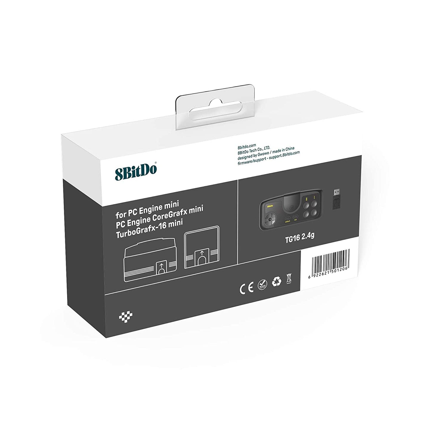 8Bitdo TG16 2.4G Wireless Gamepad for PC Engine Mini, PC Engine CoreGrafx Mini, TurboGrafx-16 Mini & Nintendo Switch (TG16 Edition) - Vilros.com