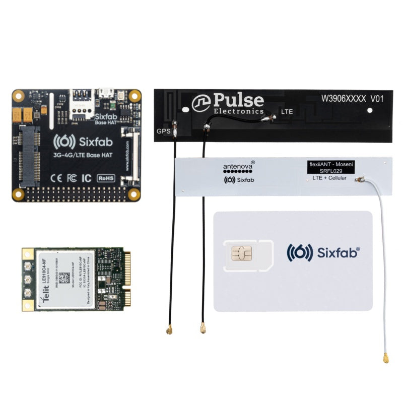 Sixfab Raspberry Pi 4G/LTE Cellular Modem Kit -EG25-G (North America & Global) - Vilros.com