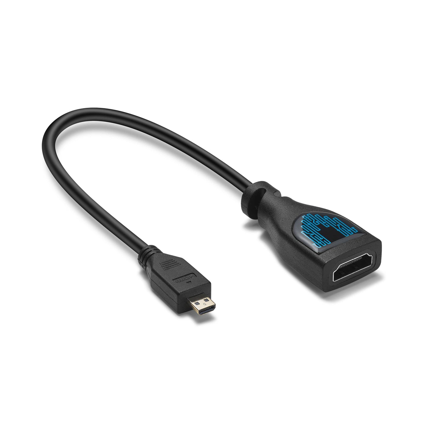Pi 4 HDMI Female to Micro HDMI Male Adapter - Designed for Raspberry Pi 4 by Vilros - Vilros.com