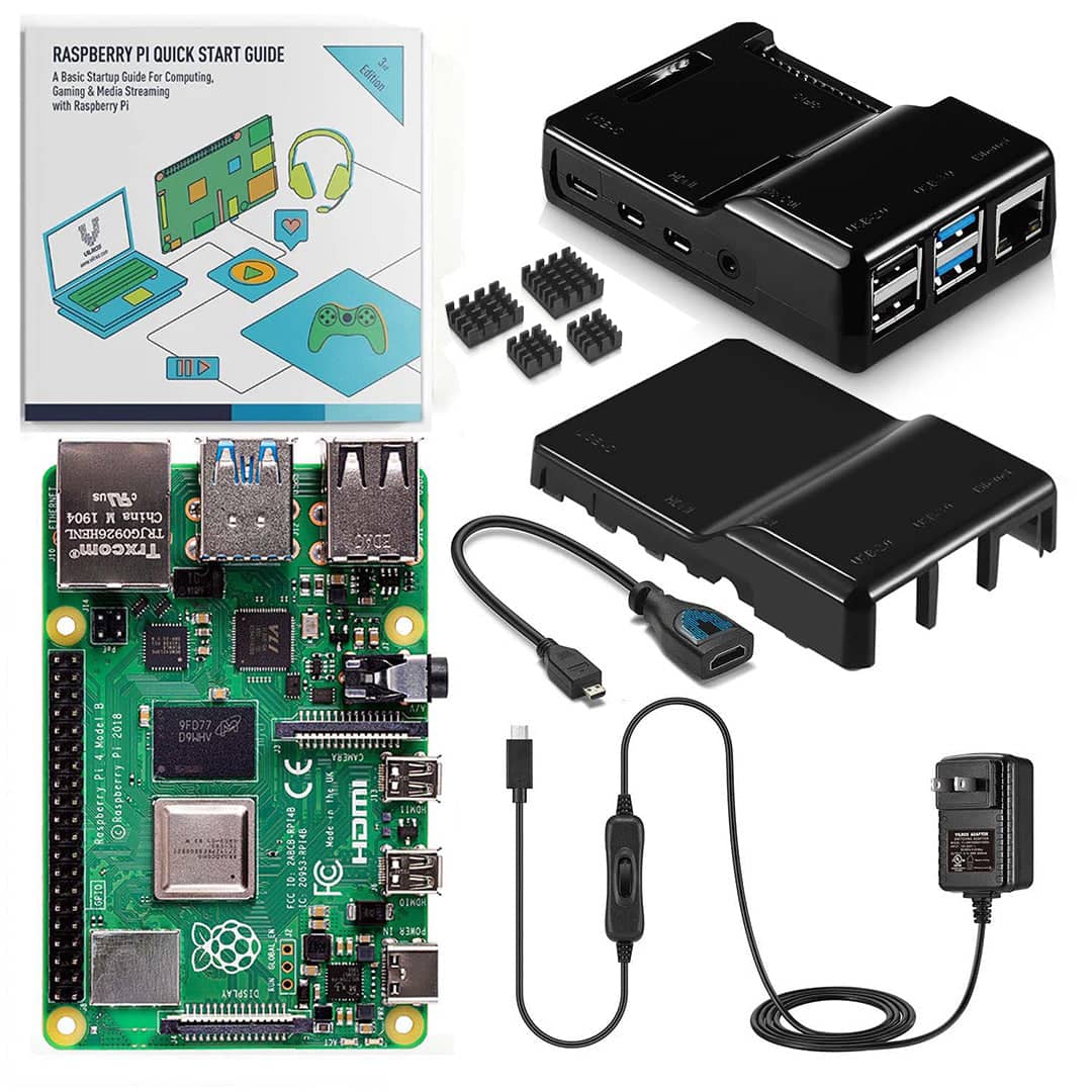 Vilros Raspberry Pi 4 4GB Basic Kit with Fan Cooled Case