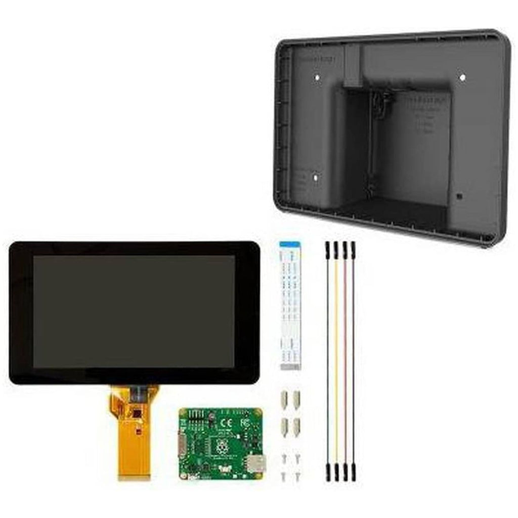 Official Raspberry Pi 7" Touchscreen LCD Display + Black Case Combo - Vilros.com