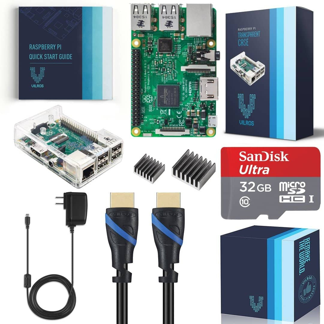 Vilros Raspberry Pi 3 Model B Complete Starter Kit – 32GB