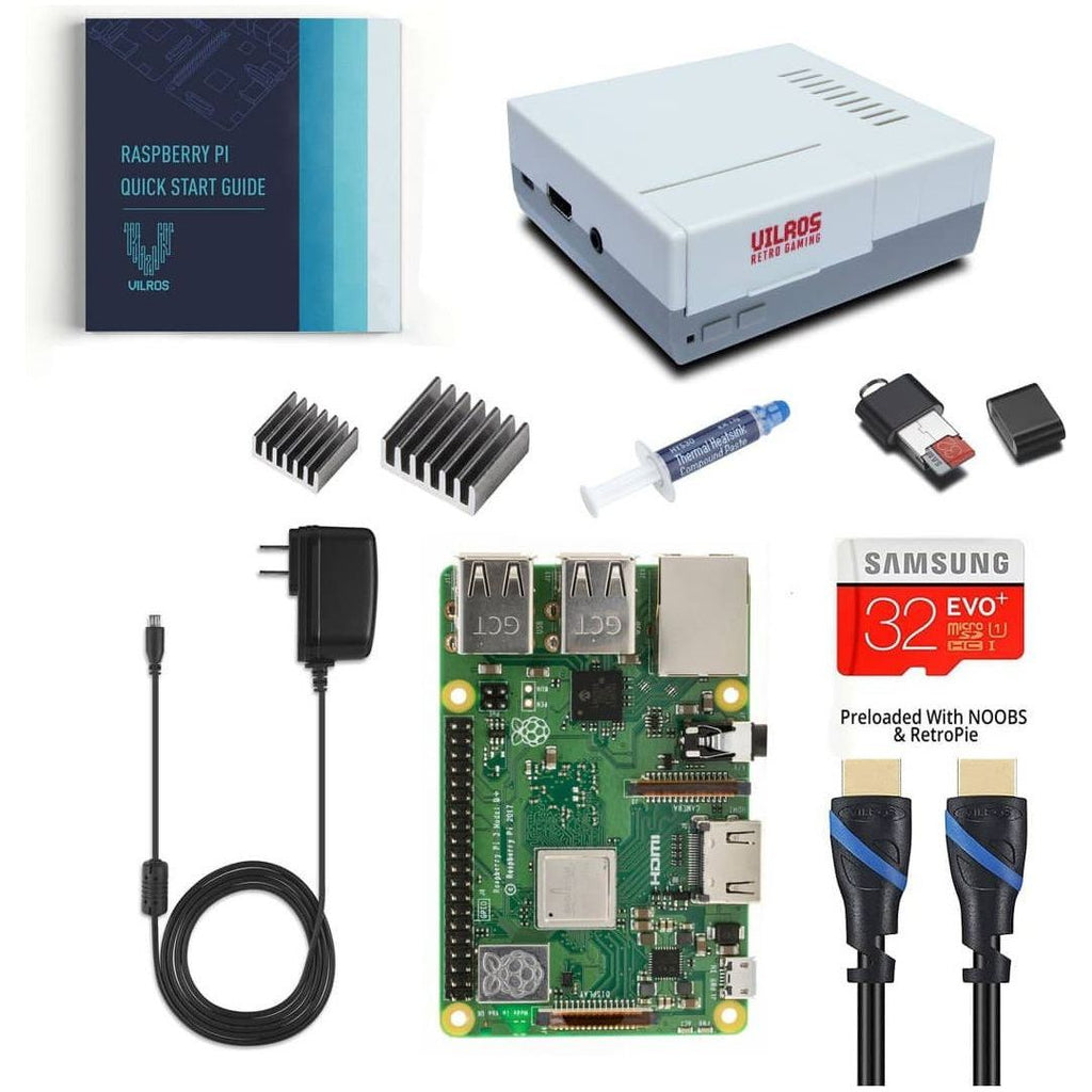 Vilros Raspberry Pi 3 Model B Plus Complete Starter Kit with Retro Gaming Style Case - Vilros.com