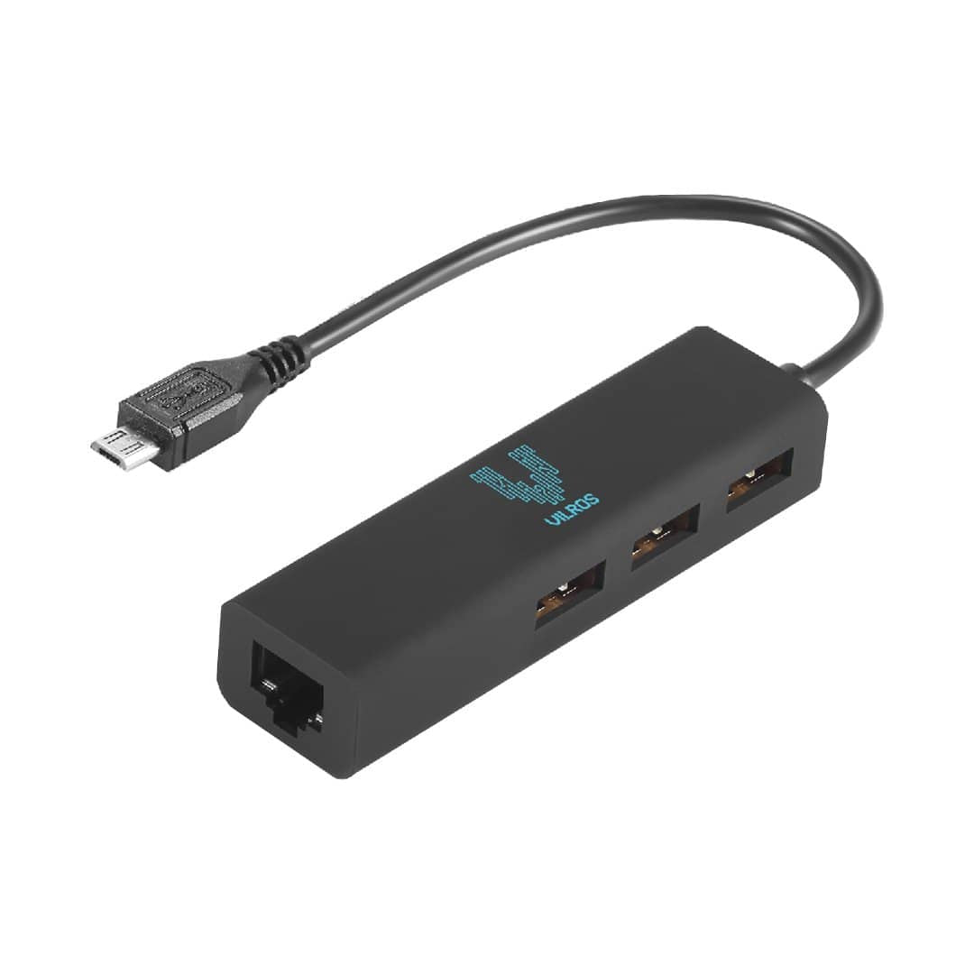 Luskinno 4-in-1 Micro USB Hub, 3 USB Ports With Ethernet
