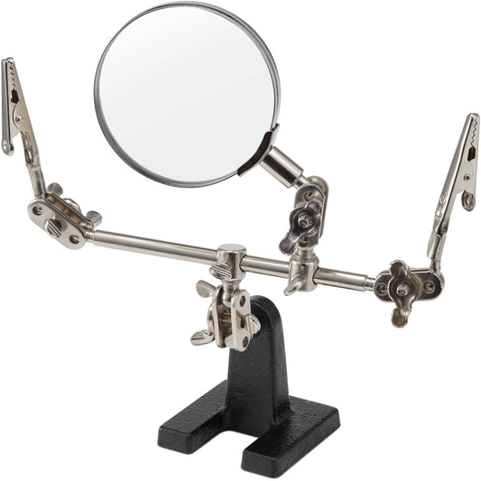 Adjustable Helping Hand With Magnifying Glass and Alligator Clips - Vilros.com