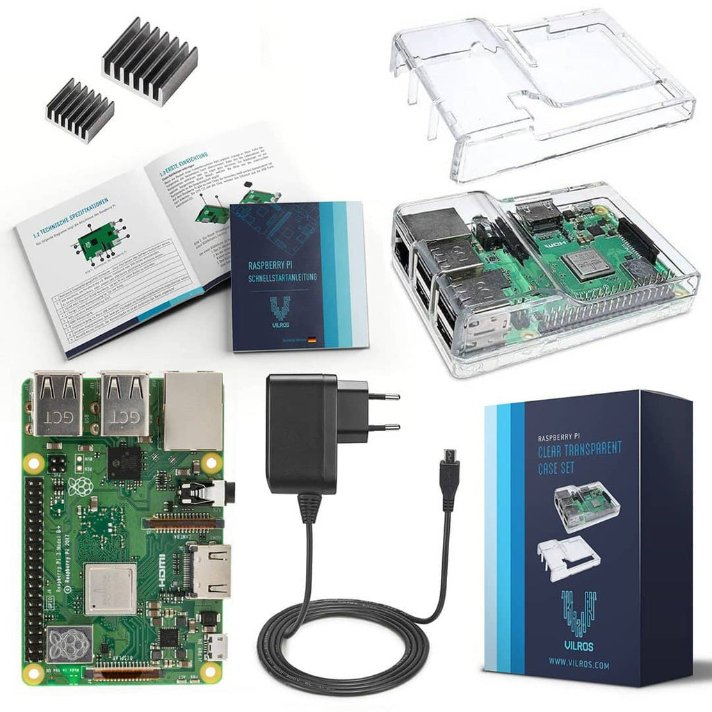 Vilros Raspberry Pi 3 Model B Plus Basic Starter Kit-EU POWER - Vilros.com