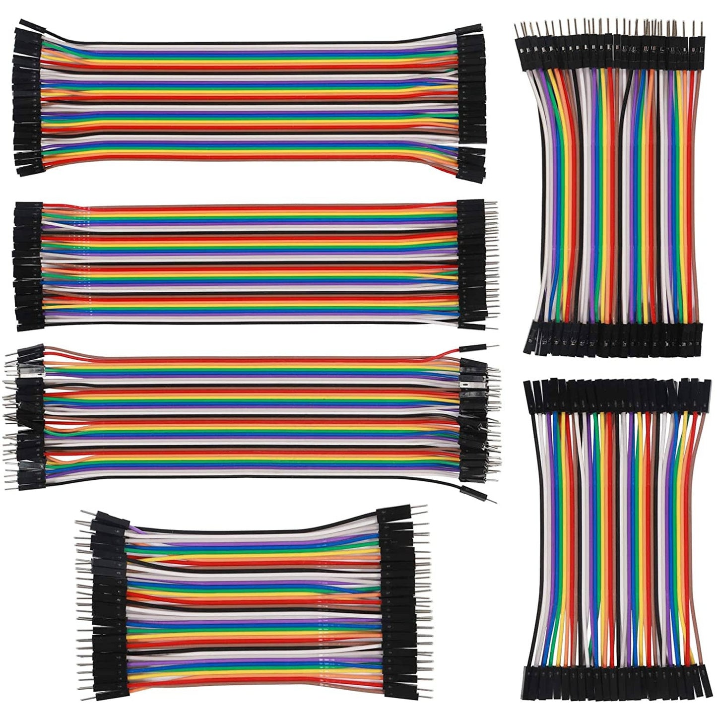 Breadboard Jumper Wire Set (240pc) 80 x M-F, 80x Male-Male, 80x Female-Female - Vilros.com