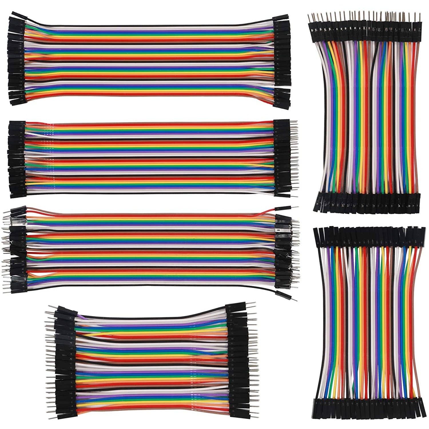 Breadboard Jumper Wire Set (240pc) 80 x M-F, 80x Male-Male, 80x Female-Female - Vilros.com