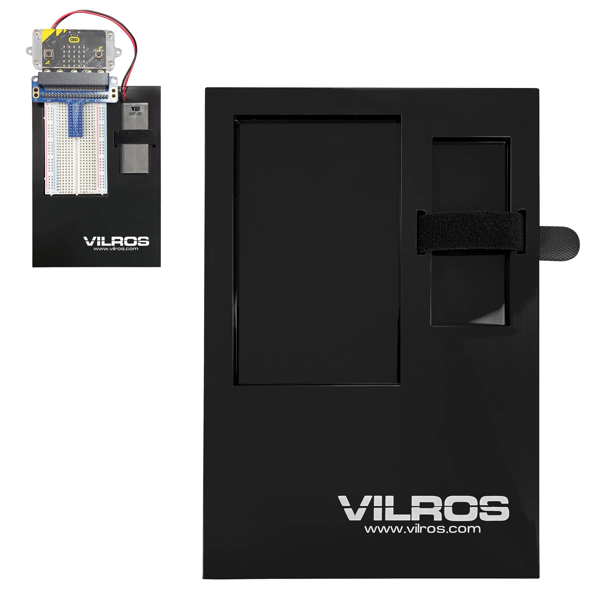 Breadboard and 2xAA Battery Holder Panel- Great For Microbit - Vilros.com