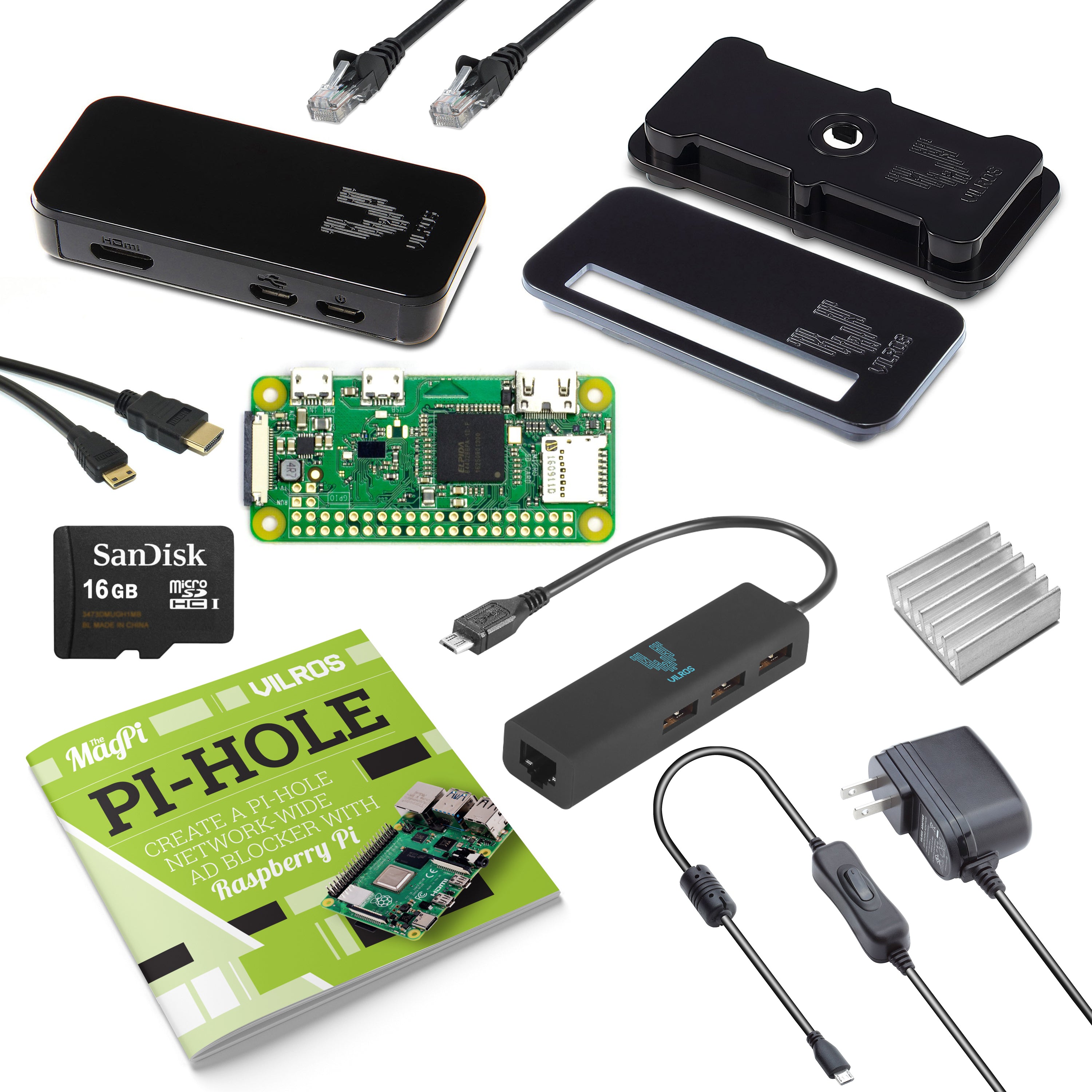 Vilros Raspberry Pi Zero W Network Wide Ad Blocking Kit –